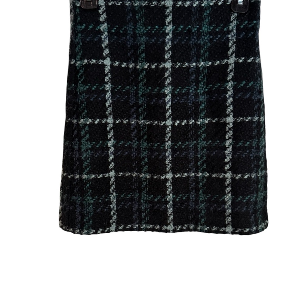 Plaid Black and Green Women's Skirt
